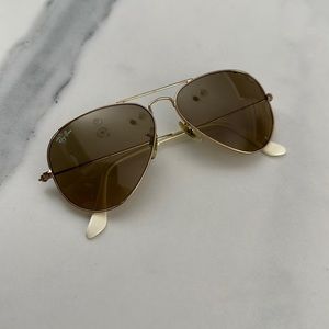 Classic White and Gold RayBans